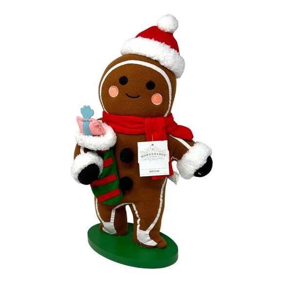 18" Fabric Gingerbread Man Holding Stocking Christmas - Target Wondershop 2023 - Picture 5 of 8